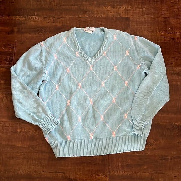 Vintage Lady La Mode Argyle Pattern Sweater - Picture 1 of 7